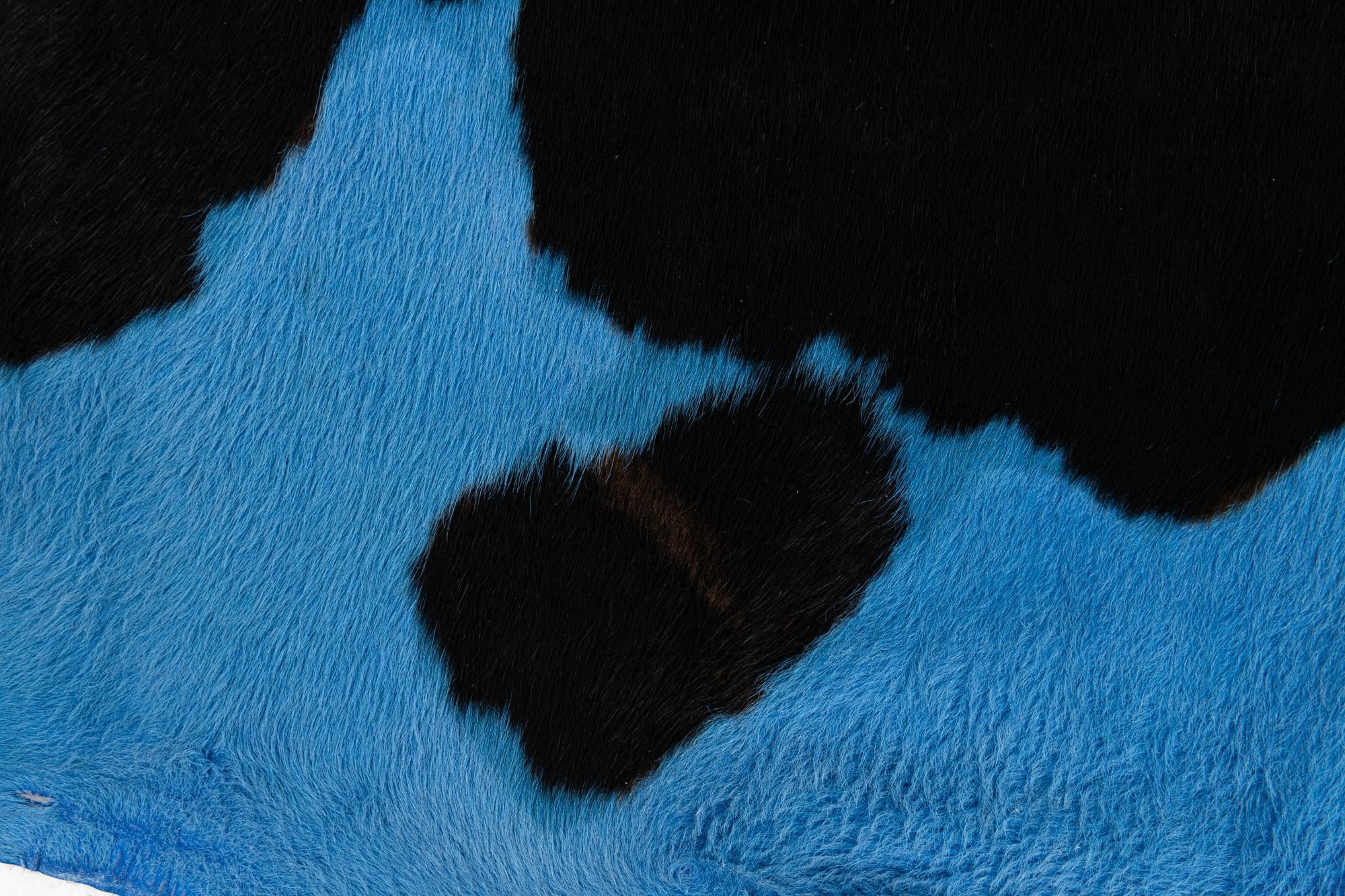 6' x 6' 2 Cowhide Leather Square Rug