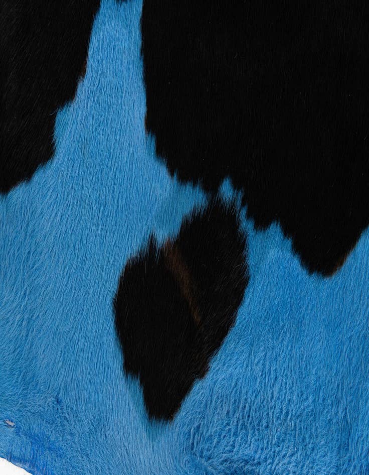 Detail image of 6' x 6' 2 Cowhide Leather Square Rug