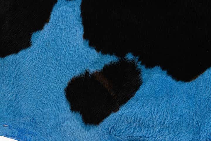 6' x 6' 2 Cowhide Leather Square Rug