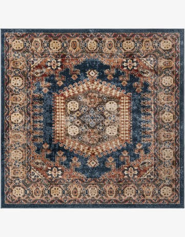 Blue Eden Square Rug