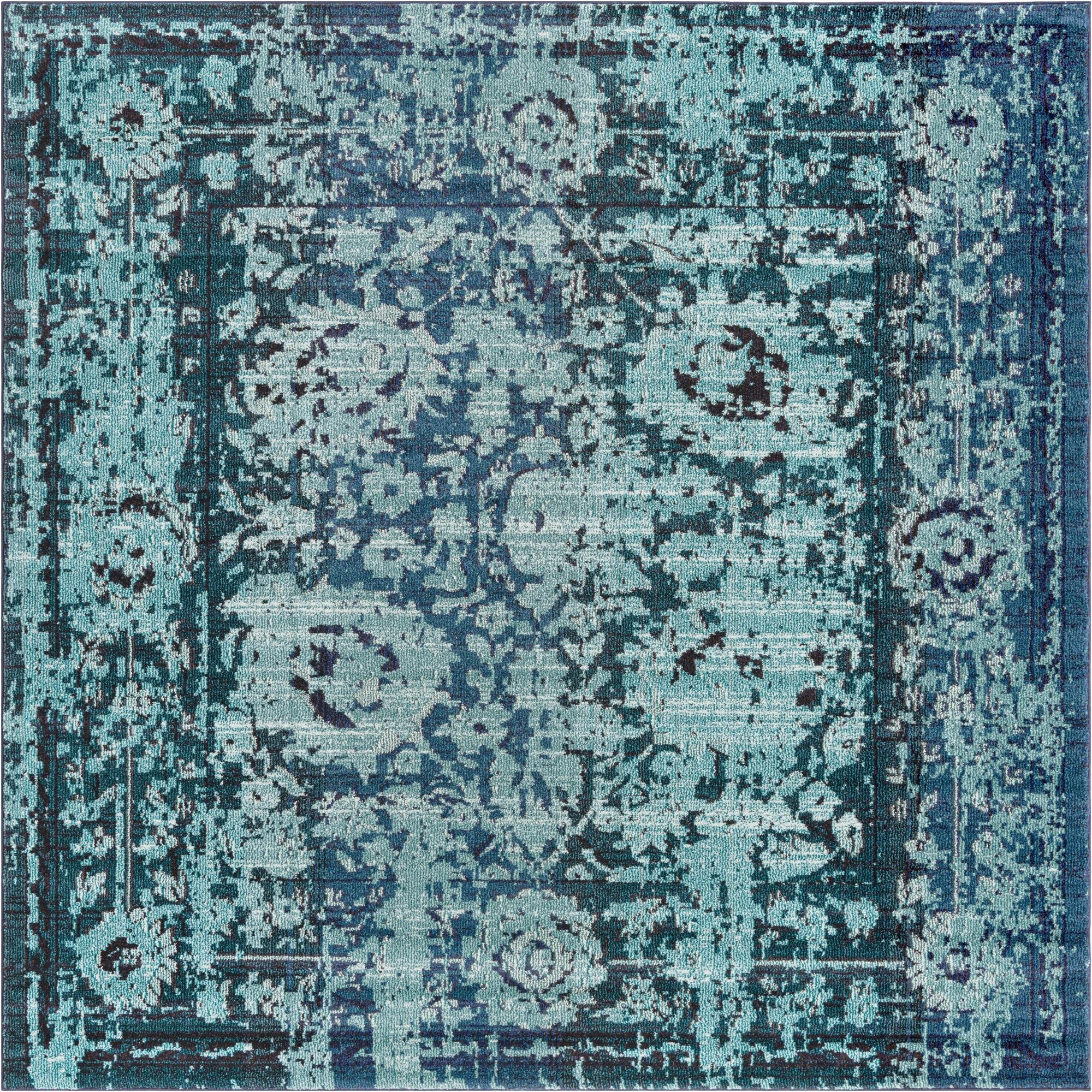 8' x 8' Washable Fleur Square Rug