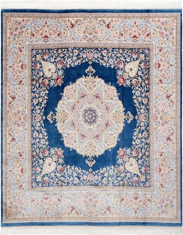 8' 2 x 8' 2 Ghom Design Square Rug