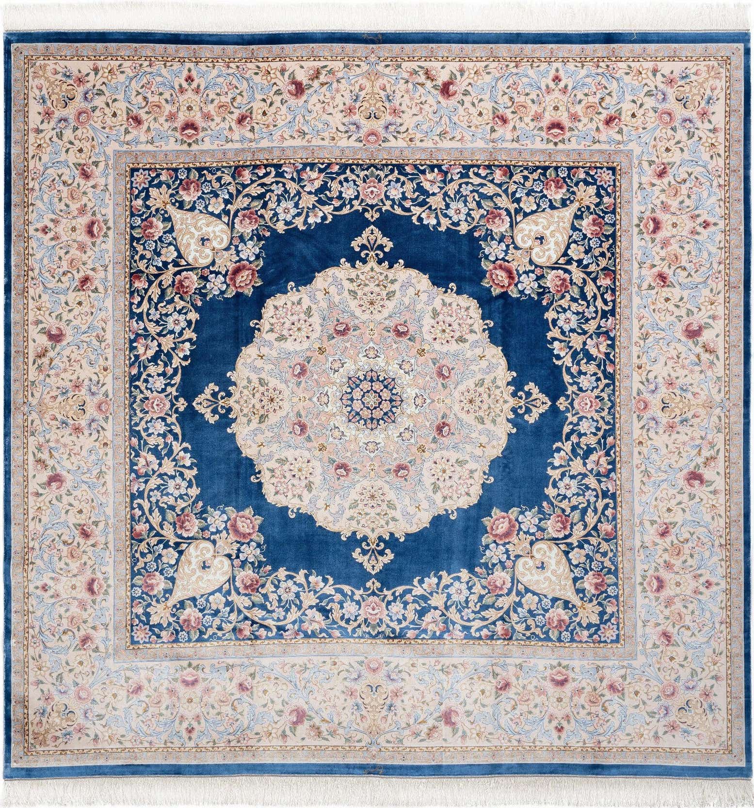 8' 2 x 8' 2 Ghom Design Square Rug