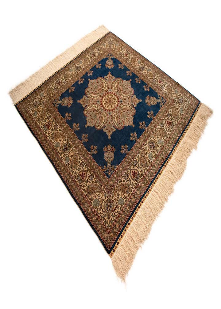 4' 9 x 4' 9 Hereke Silk Square Rug