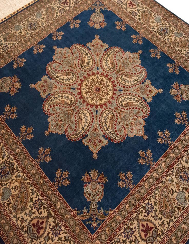 Detail image of 4' 9 x 4' 9 Hereke Silk Square Rug