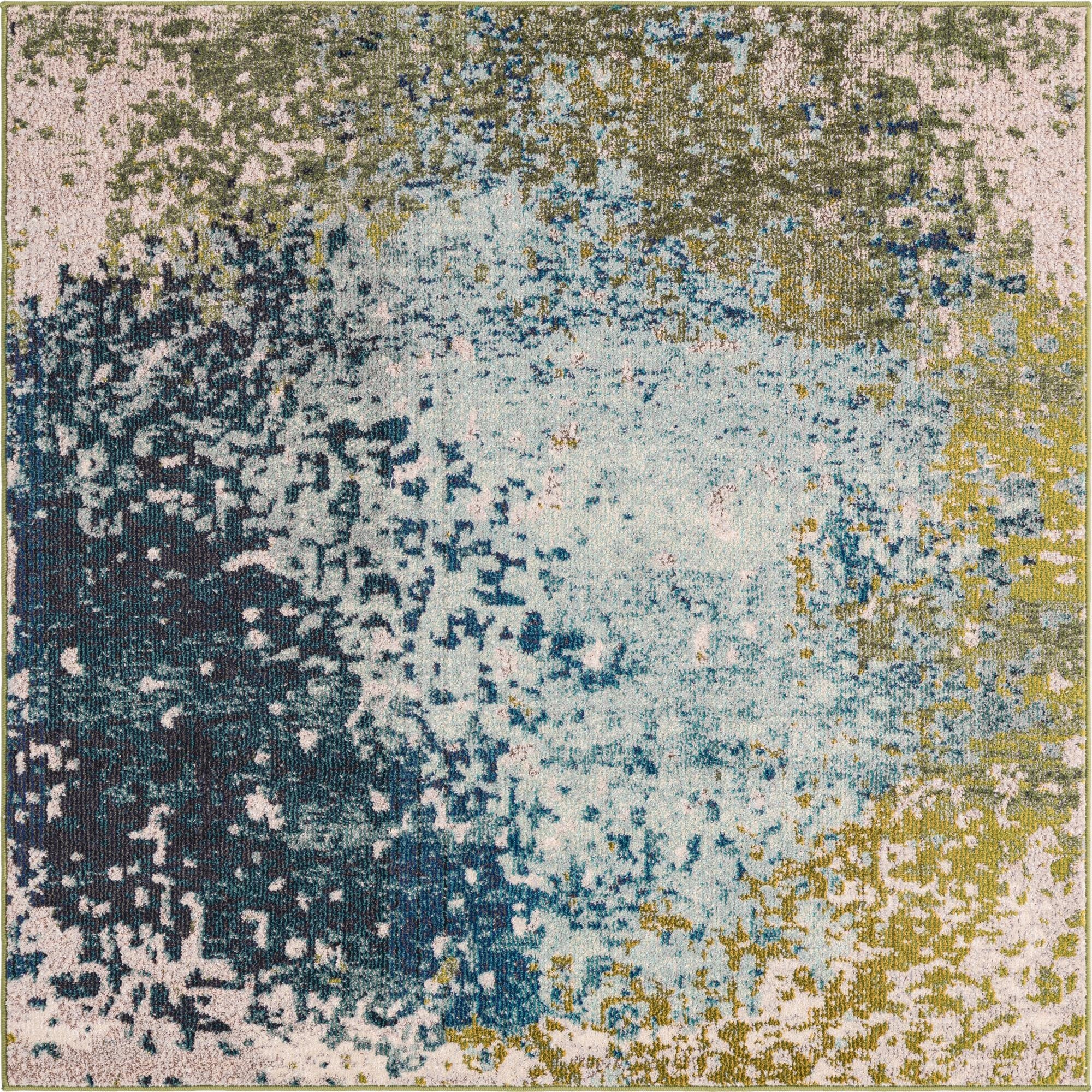 4' x 4' Washable Hyacinth Square Rug