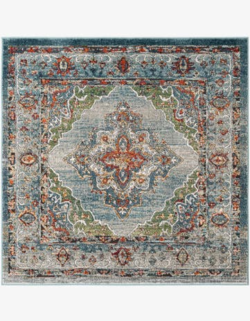 Blue Isabella Square Rug