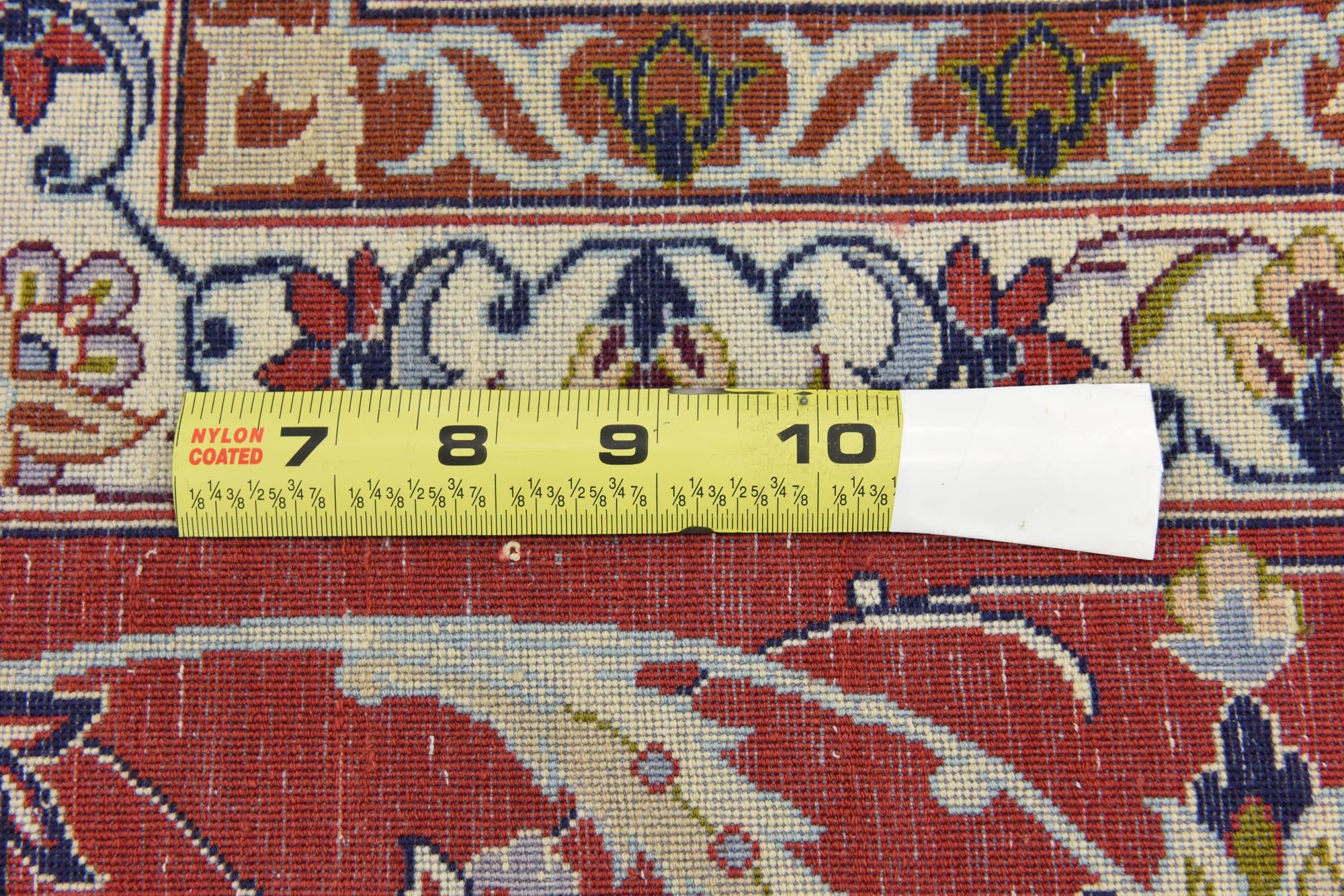 6' 8 x 6' 9 Hand Knotted Isfahan Persian Square Rug