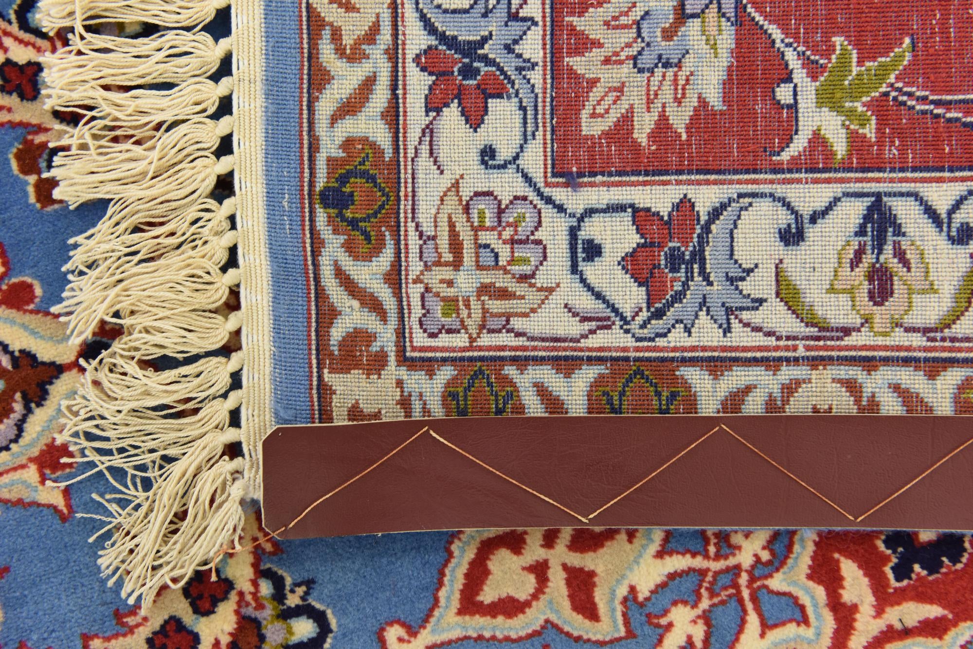 6' 8 x 6' 9 Hand Knotted Isfahan Persian Square Rug