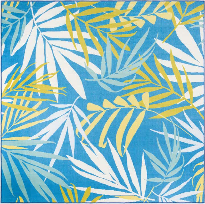7' 10 x 7' 10 Easy-Clean Jill Zarin Caribbean Indoor / Outdoor Square Rug