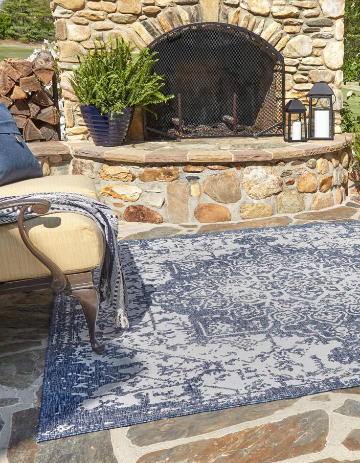 Detail image of 10' 8 x 10' 8 Easy-Clean Jill Zarin Dubai Indoor / Outdoor Square Rug