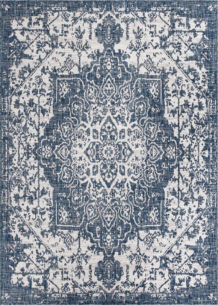 7' 10 x 7' 10 Easy-Clean Jill Zarin Dubai Indoor / Outdoor Square Rug
