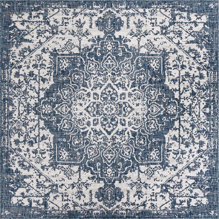 Detail image of 7' 10 x 7' 10 Easy-Clean Jill Zarin Dubai Indoor / Outdoor Square Rug
