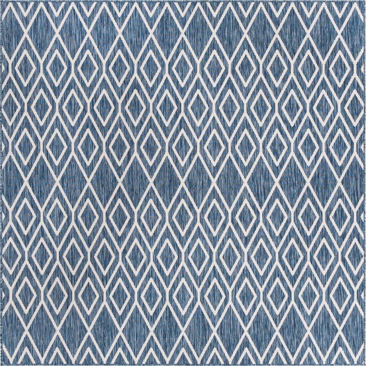 Detail image of 7' 10 x 7' 10 Easy-Clean Jill Zarin Turks and Caicos Indoor / Outdoor Square Rug