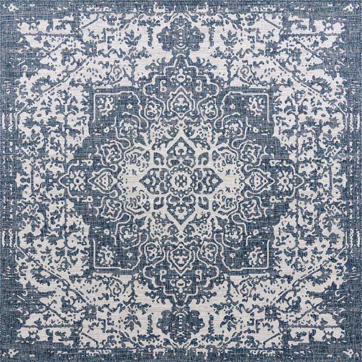 10' 8 x 10' 8 Easy-Clean Jill Zarin Dubai Indoor / Outdoor Square Rug