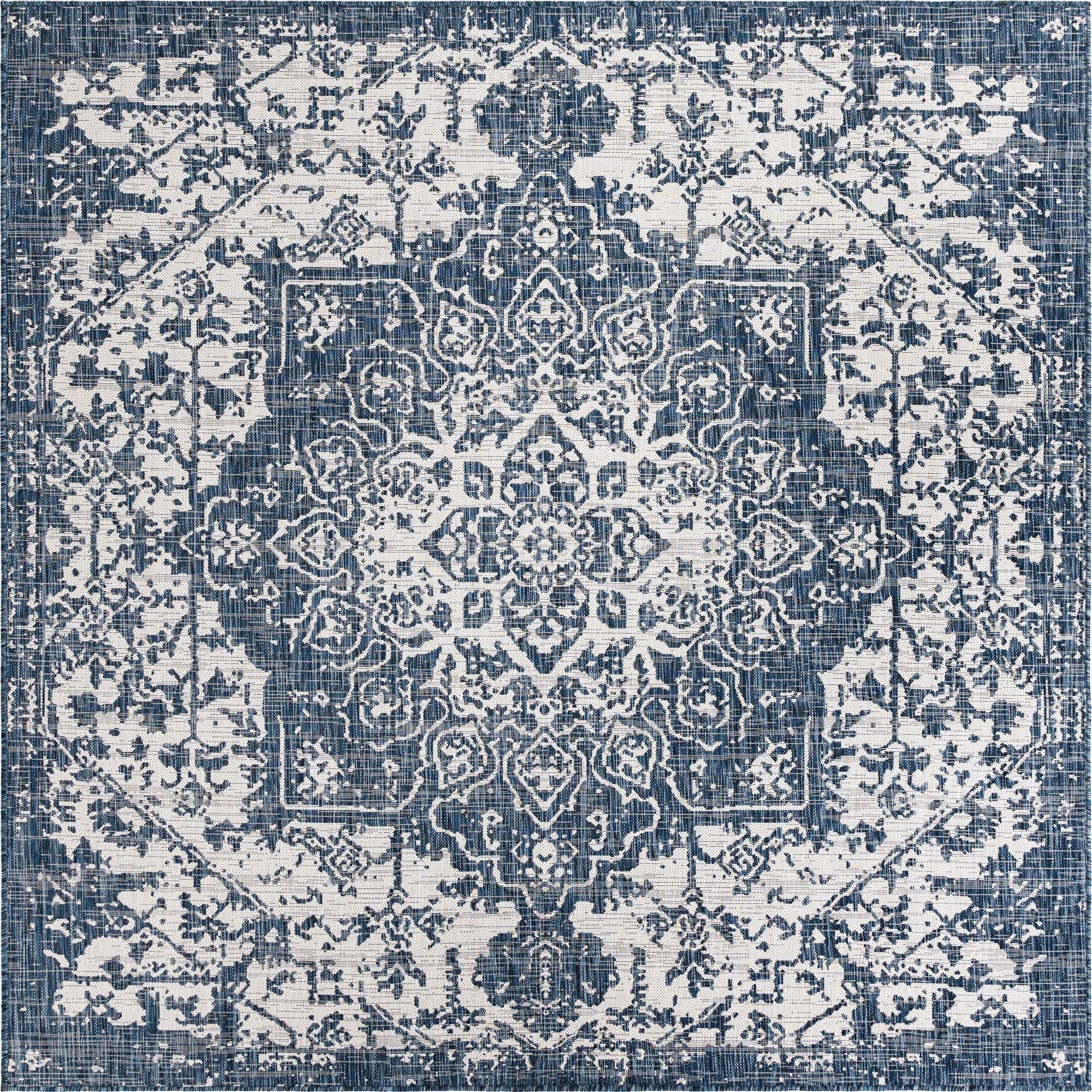 7' 10 x 7' 10  Washable Jill Zarin Dubai Indoor / Outdoor Square Rug