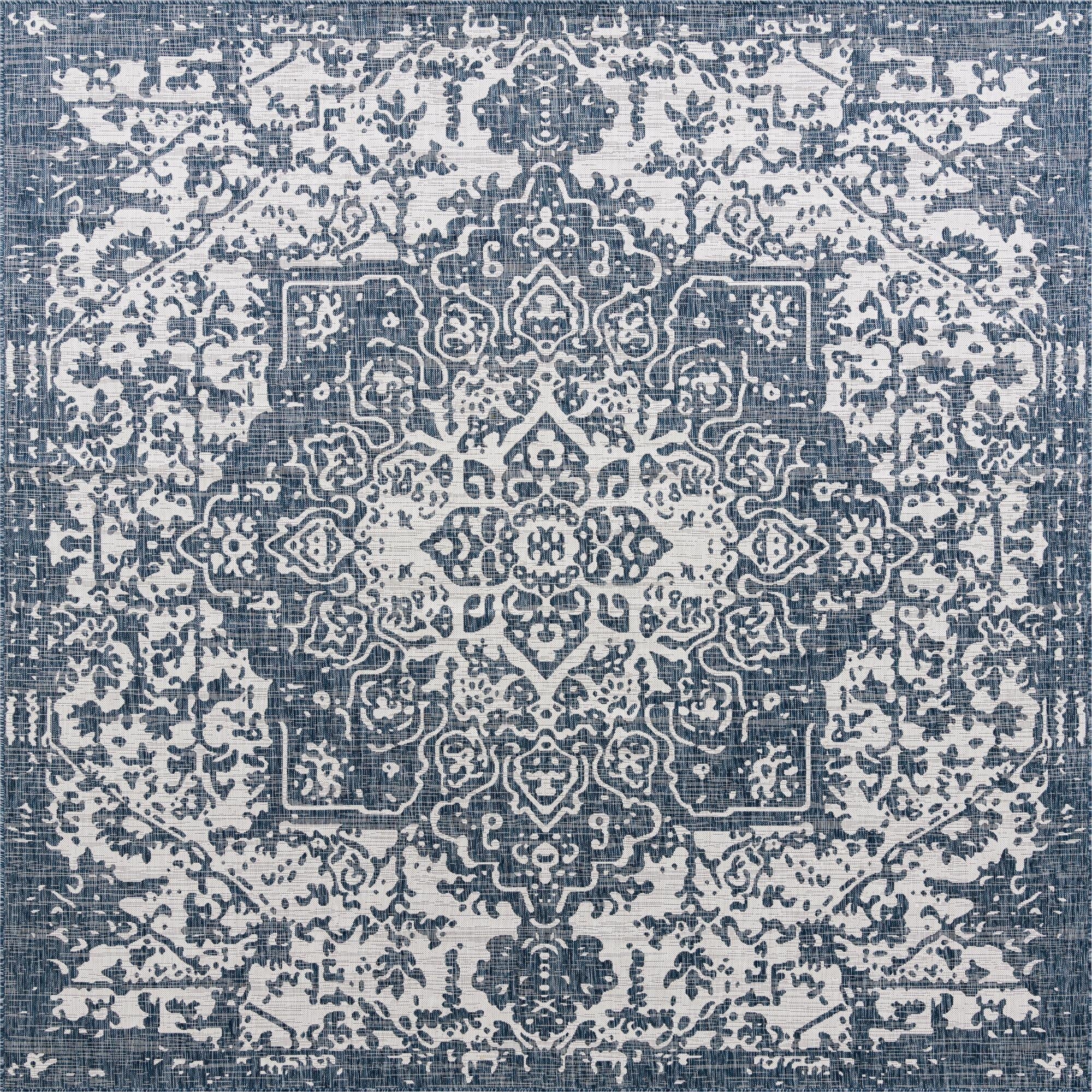 Primary image 10' 8 x 10' 8  Washable Jill Zarin Dubai Indoor / Outdoor Square Rug