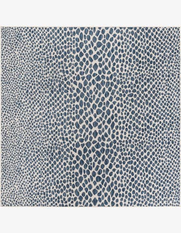 Blue Easy-Clean Jill Zarin Cape Town Indoor / Outdoor Square Rug