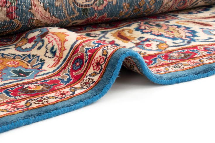 Detail image of 9' 9 x 10' 5 Hand Knotted Kashan Persian Wool Square Rug