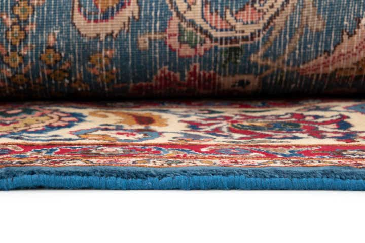 9' 9 x 10' 5 Hand Knotted Kashan Persian Wool Square Rug