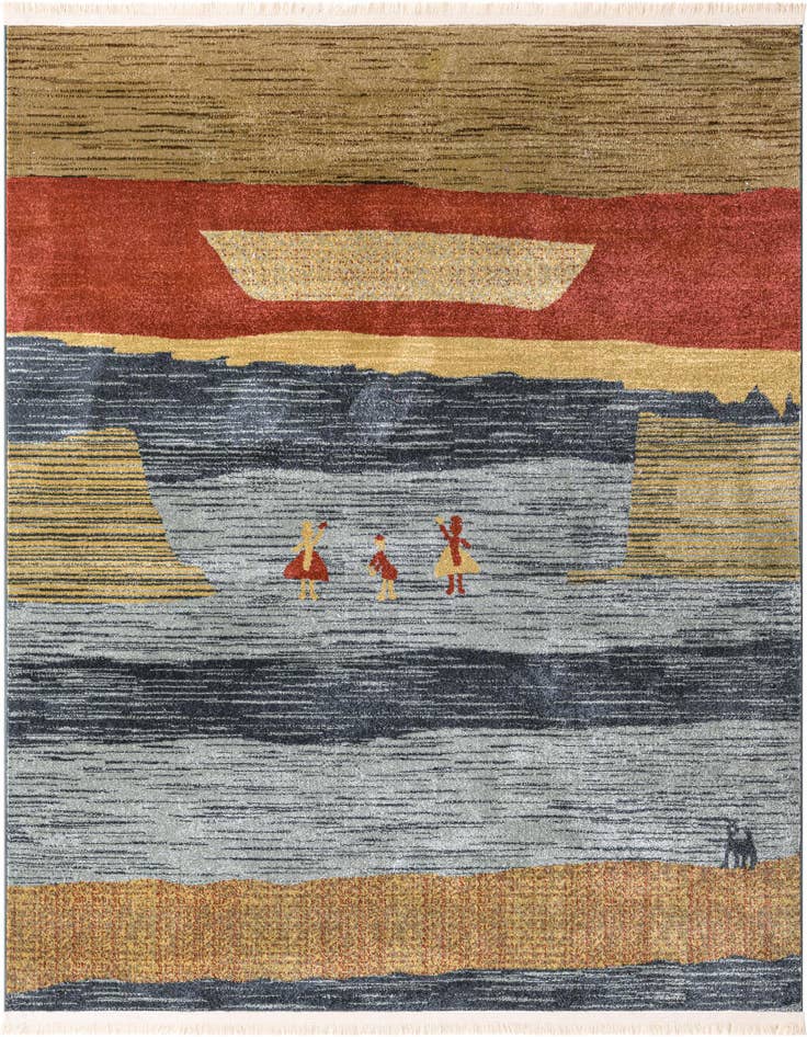 Detail image of 6' x 6' Kashkuli Gabbeh Square Rug