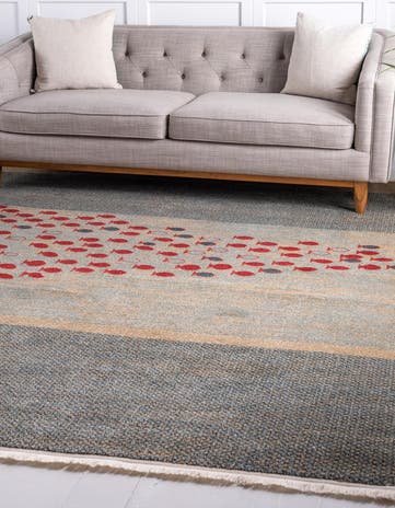 Blue Kashkuli Gabbeh Square Rug