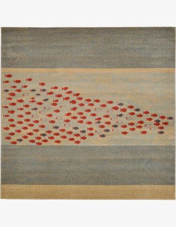 6' x 6' Kashkuli Gabbeh Square Rug