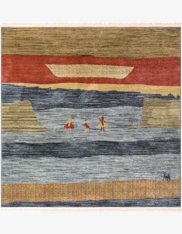 6' x 6' Kashkuli Gabbeh Square Rug
