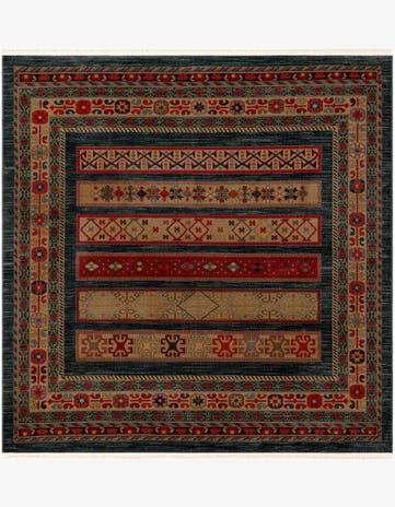 Blue Kashkuli Gabbeh Square Rug