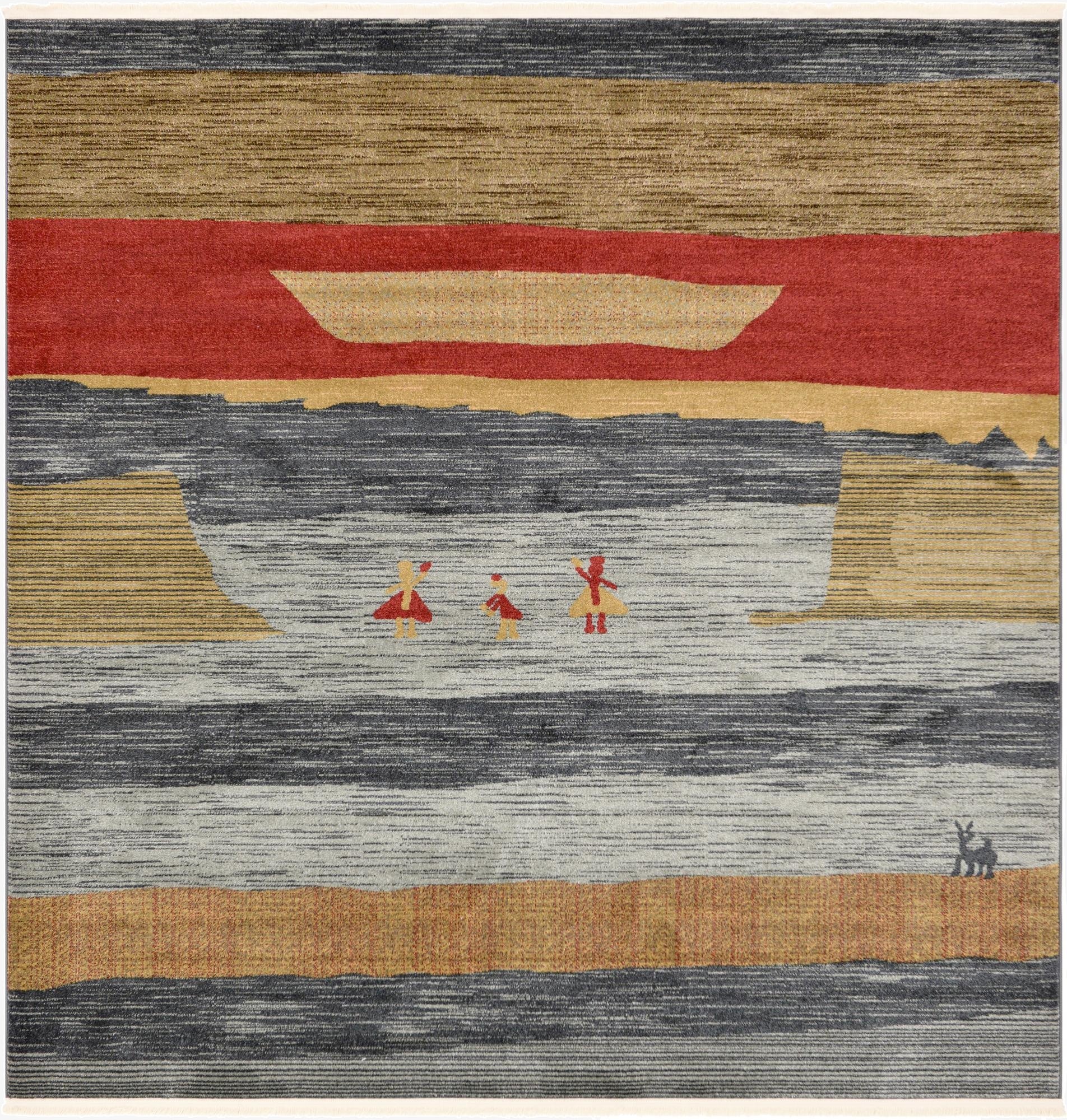 245cm x 245cm Kashkuli Gabbeh Cuadrado Alfombra