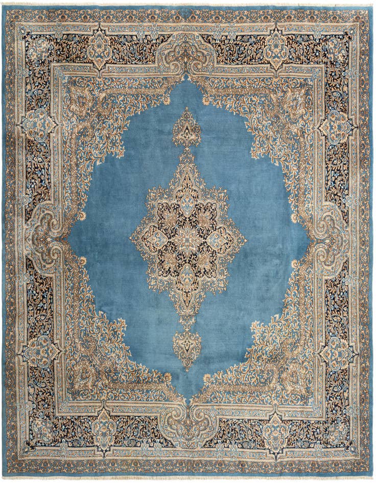 Detail image of 9' 6 x 9' 6 Kerman Wool Square Rug
