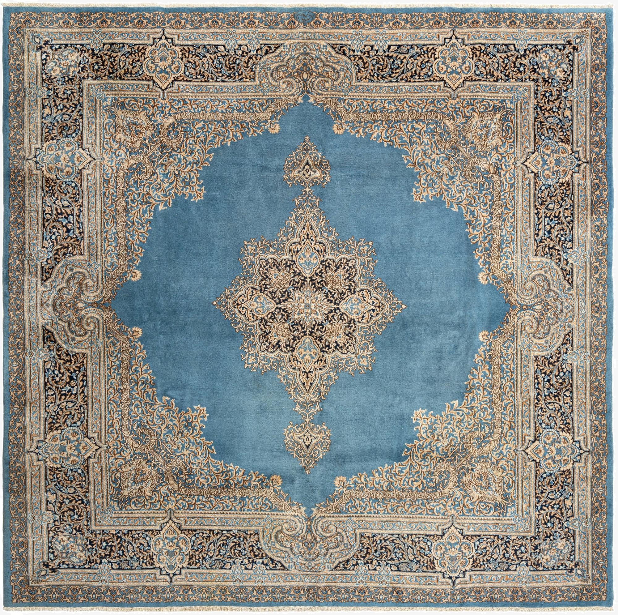 9' 6 x 9' 6 Kerman Wool Square Rug