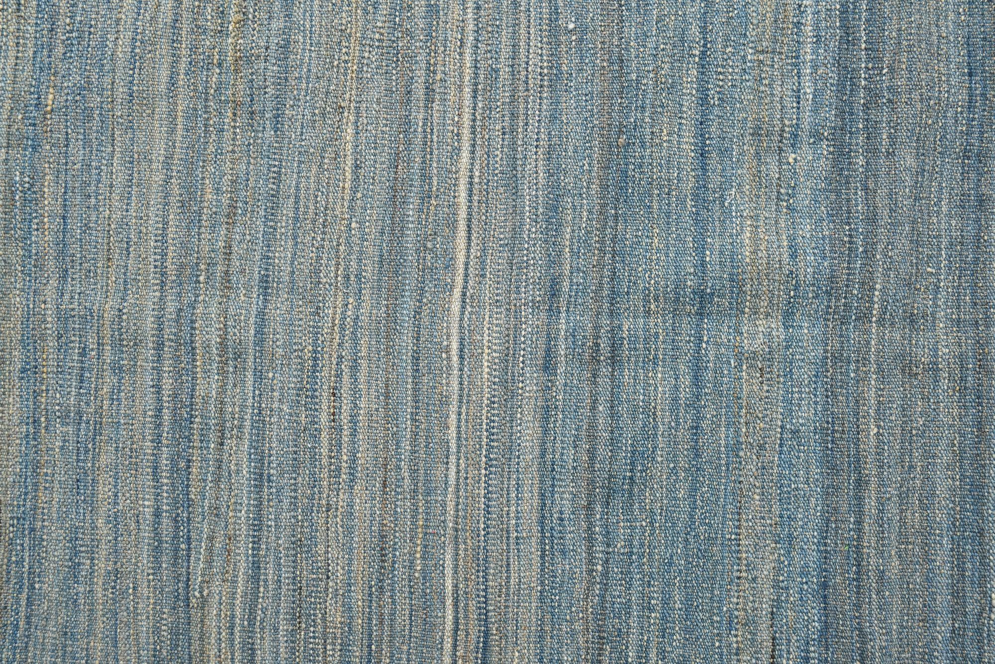 9' 2 x 9' 7 Hand Woven Kilim Modern Wool Square Rug