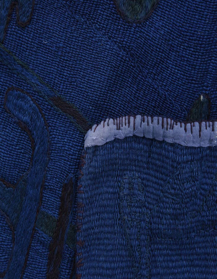 Detail image of 5' 6 x 6' 6  Hand Woven Kilim Suzani Wool Square Rug