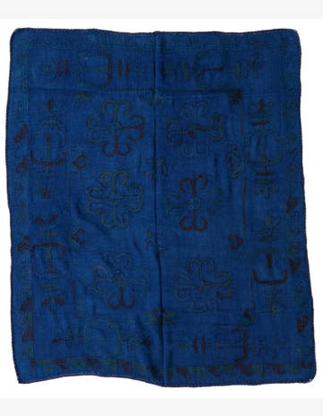 5' 6 x 6' 6 Hand Woven Kilim Suzani Wool Square Rug
