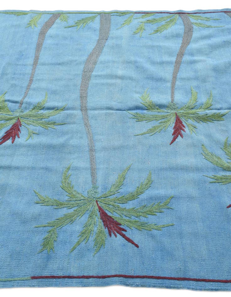 Detail image of 4' 11 x 5' 10  Hand Woven Kilim Suzani Wool Square Rug