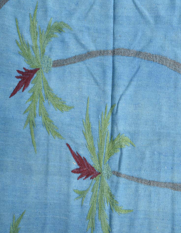 Detail image of 4' 11 x 5' 10  Hand Woven Kilim Suzani Wool Square Rug