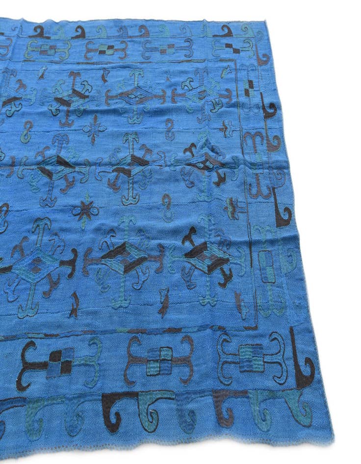 Detail image of 5' 9 x 6' 9  Hand Woven Kilim Suzani Wool Square Rug