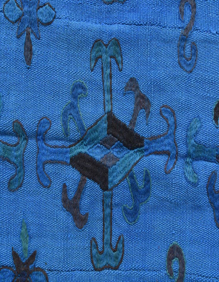 Detail image of 5' 9 x 6' 9  Hand Woven Kilim Suzani Wool Square Rug