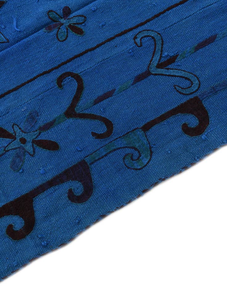 Detail image of 6' x 7' 3  Hand Woven Kilim Suzani Wool Square Rug