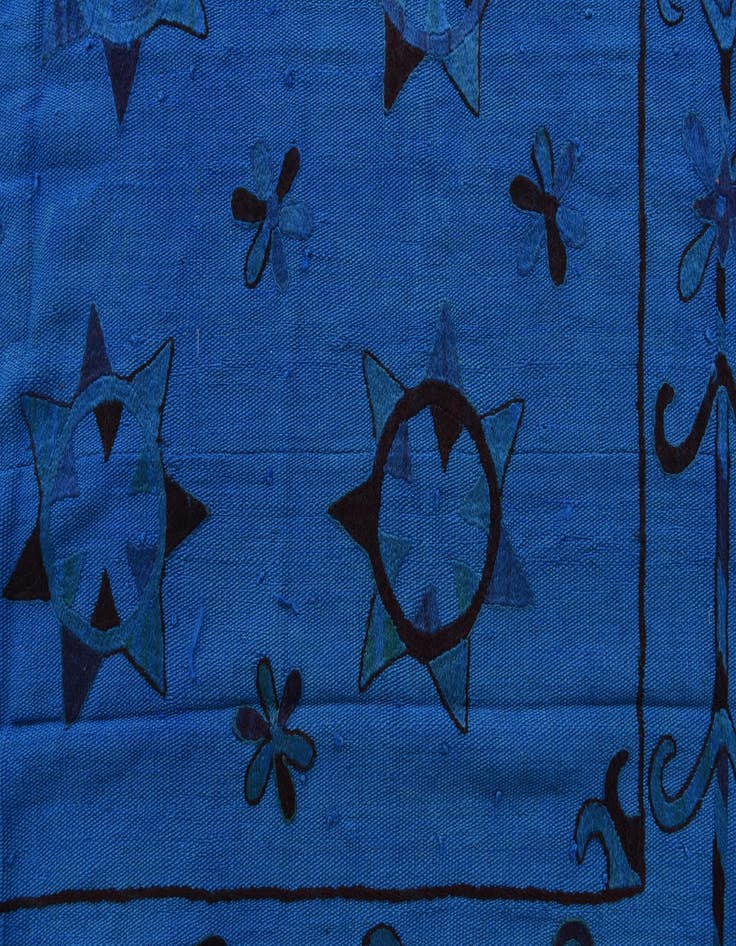 Detail image of 6' x 7' 3  Hand Woven Kilim Suzani Wool Square Rug