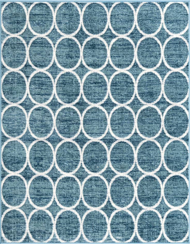 Detail image of 5' 3 x 5' 3 Lattice Trellis Square Rug