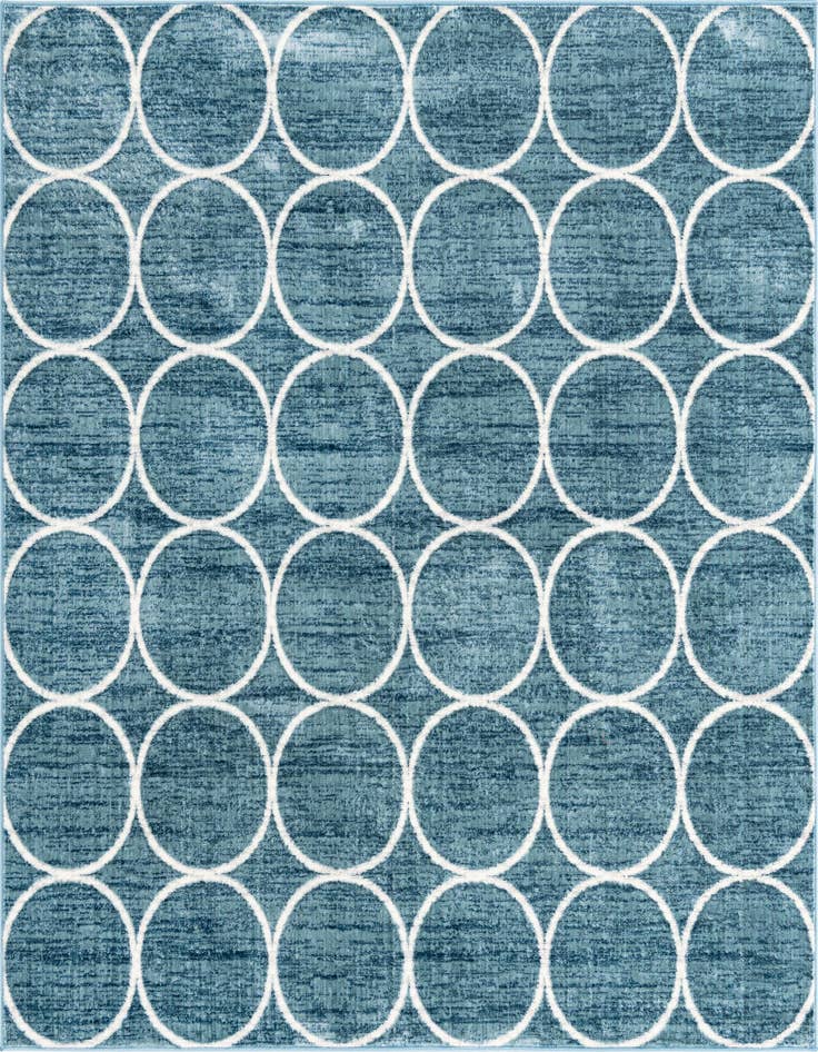 Detail image of 7' x 7' Lattice Trellis Square Rug