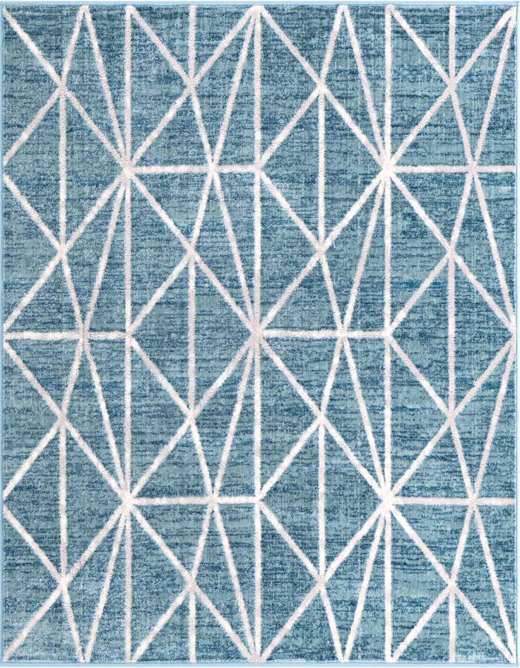 Detail image of 5' 3 x 5' 3 Lattice Trellis Square Rug