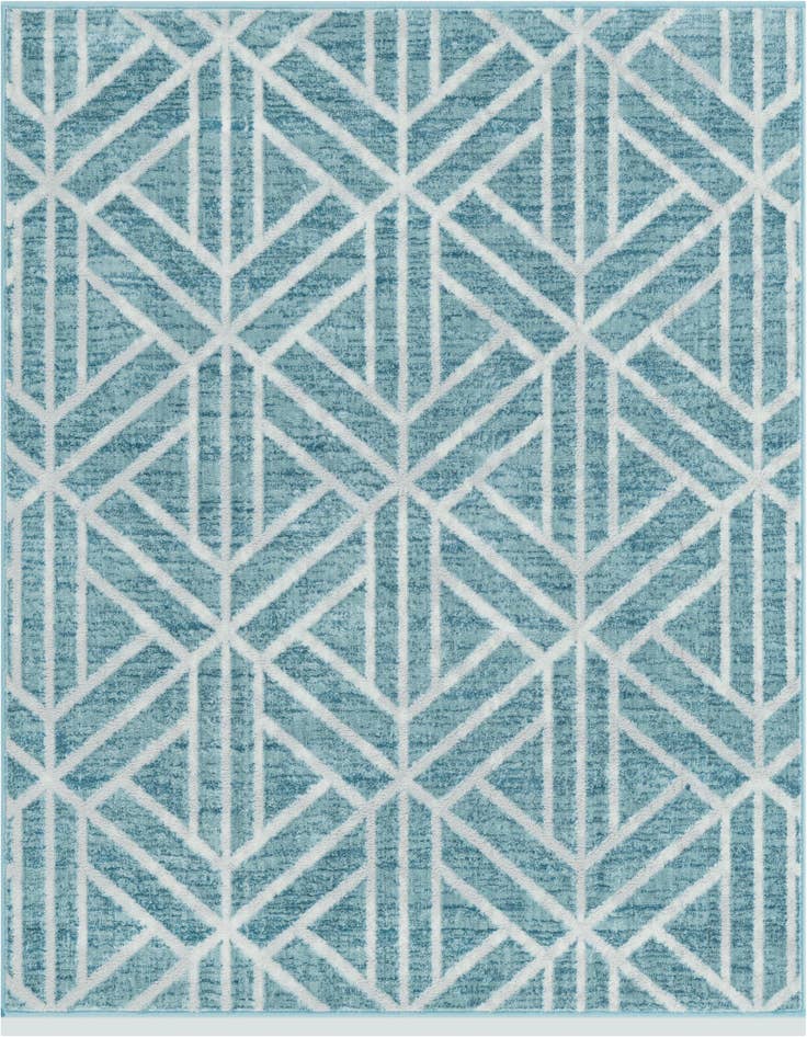 Detail image of 5' 3 x 5' 3 Lattice Trellis Square Rug