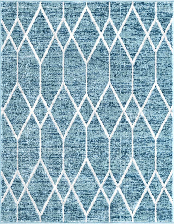 Detail image of 5' 3 x 5' 3 Lattice Trellis Square Rug