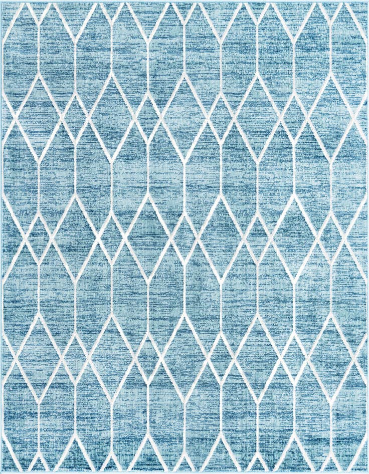 Detail image of 7' x 7' Lattice Trellis Square Rug