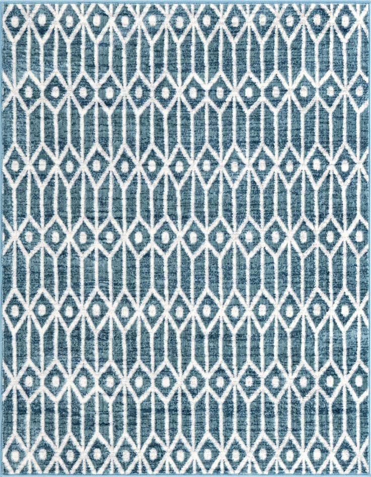 Detail image of 5' 3 x 5' 3 Lattice Trellis Square Rug