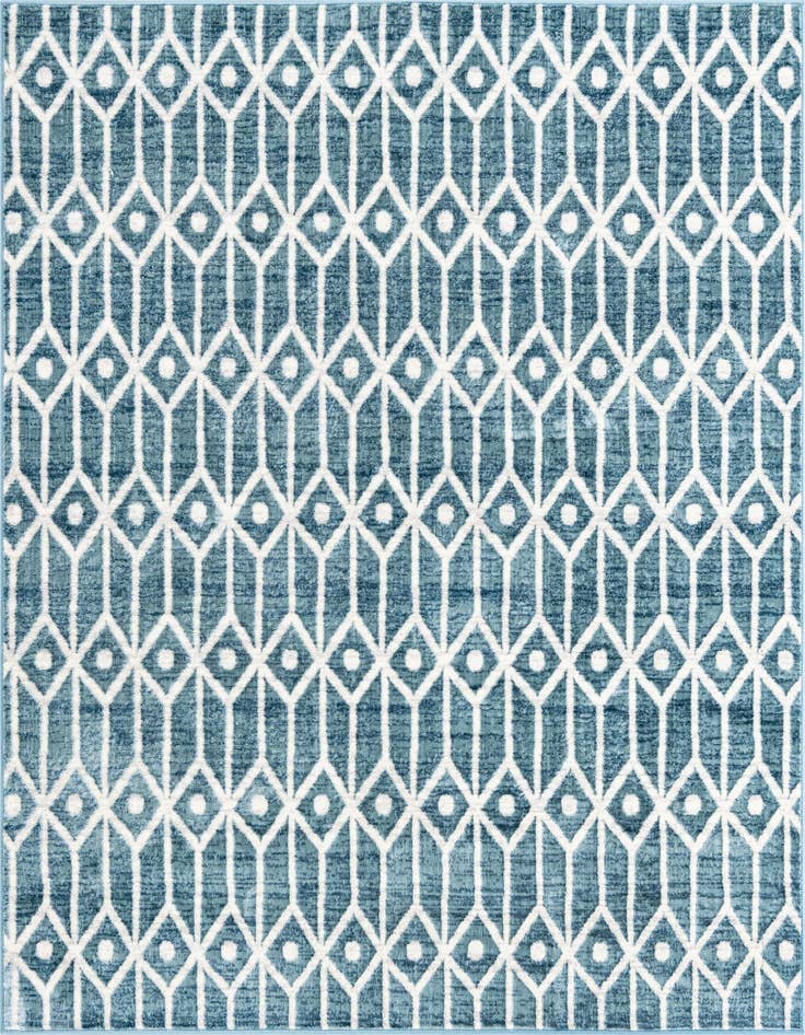 Detail image of 7' x 7' Lattice Trellis Square Rug