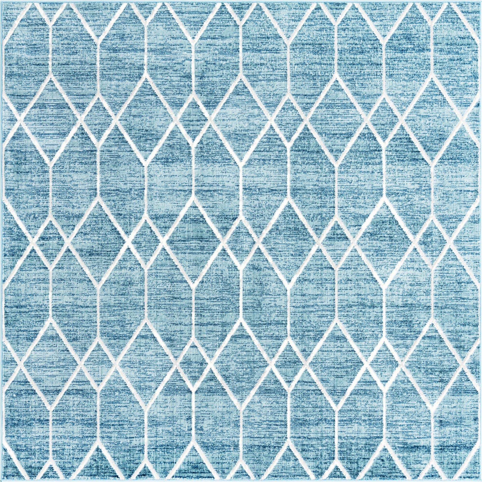 7' x 7' Lattice Trellis Square Rug